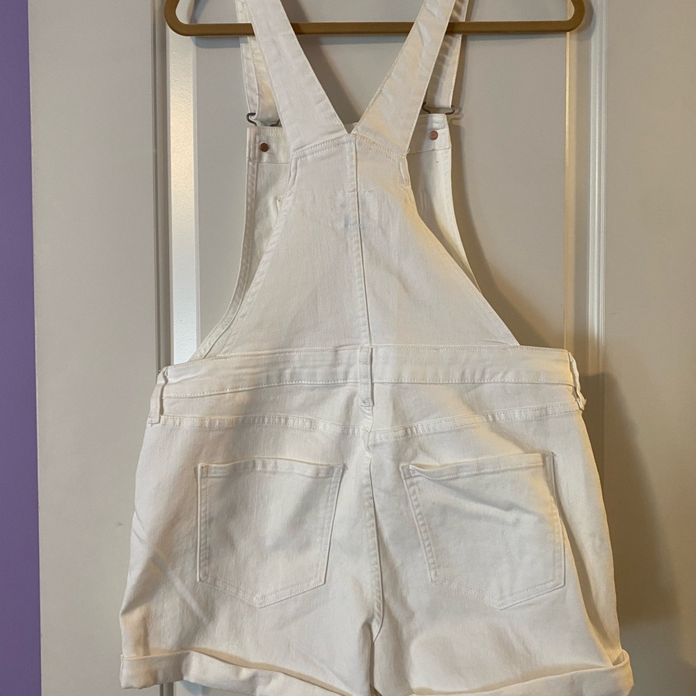 NWT Old Navy White Denim Overalls - Picture 4 of 7